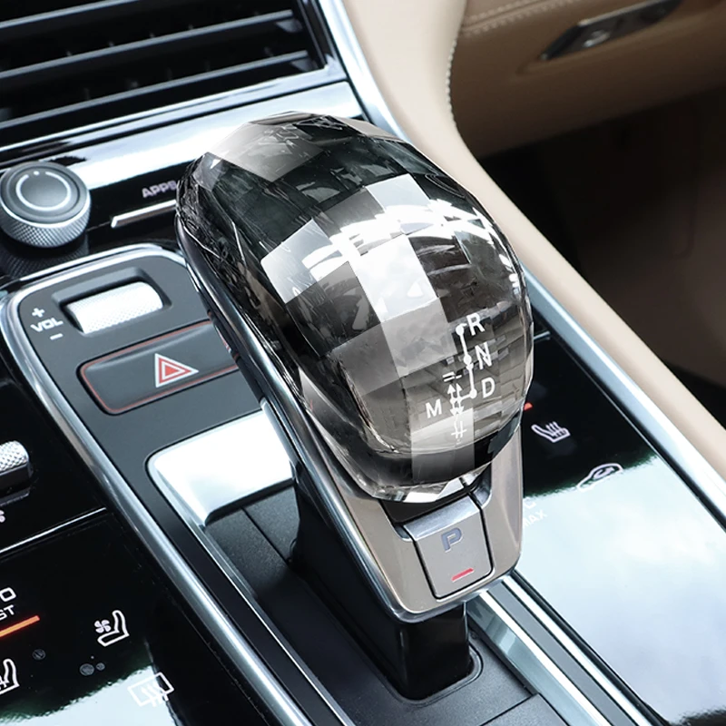 Car CNC Crystal Gear Shift Konb Good Weight Shifter Handle Fit for Porsche Panamera 2017 2018 2019 2020 2021 2022 2023