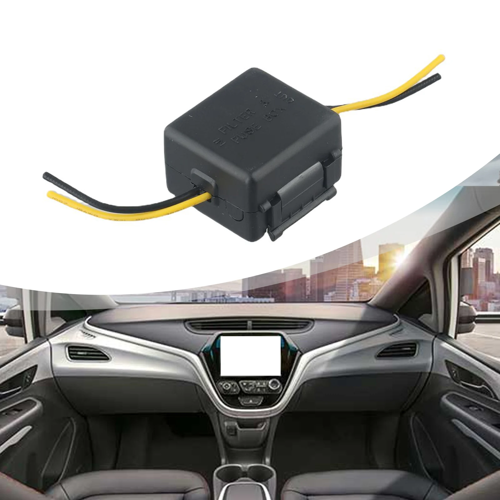ABS Black 12V Car Power Signal Filter Stereo Power Supply Filter Replace Universal Car Accessories Durable Hight Quailtly