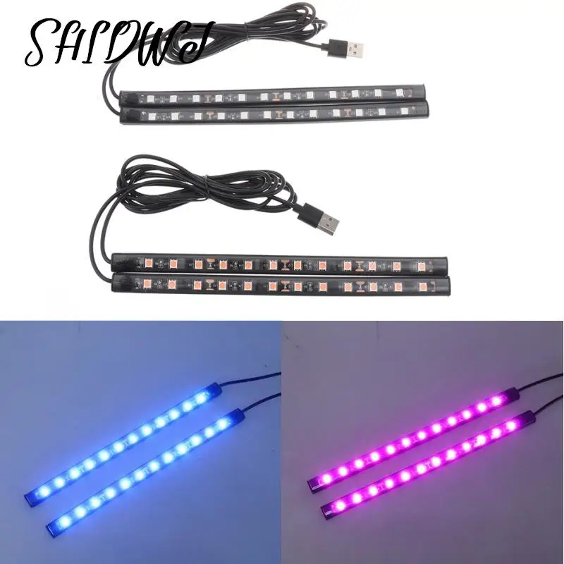 Car Interior Led Light Bar 2 in 1 Backlight Ambient Mood Foot Light Cigarette Lighter or USB Auto Decorative Atmosphere Lamp