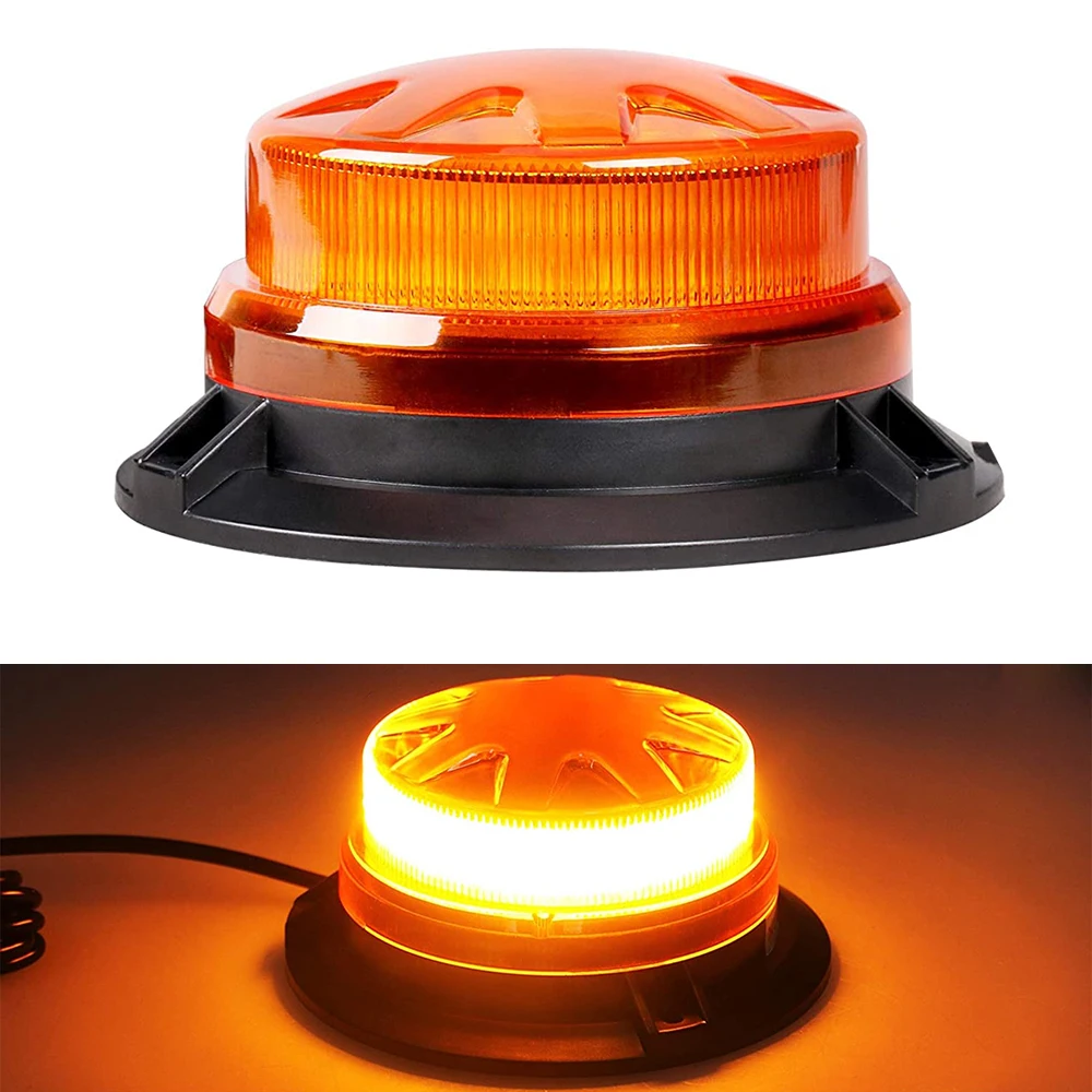 Amber Blue Red 24 LED Car Emergency Strobe Lights Vehicles Rooftop Flashing Warning Beacon Light Mini Safety signal lamp 12V/24V
