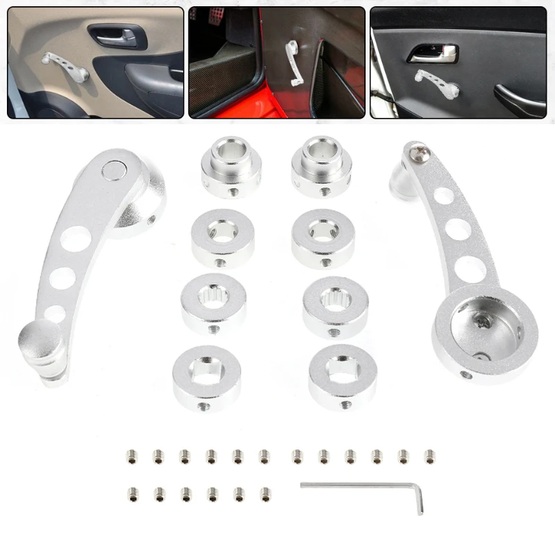 Universal Aluminum Alloy Car Window Winding Handle Car Window Manual Crank Handle Car Modification Parts