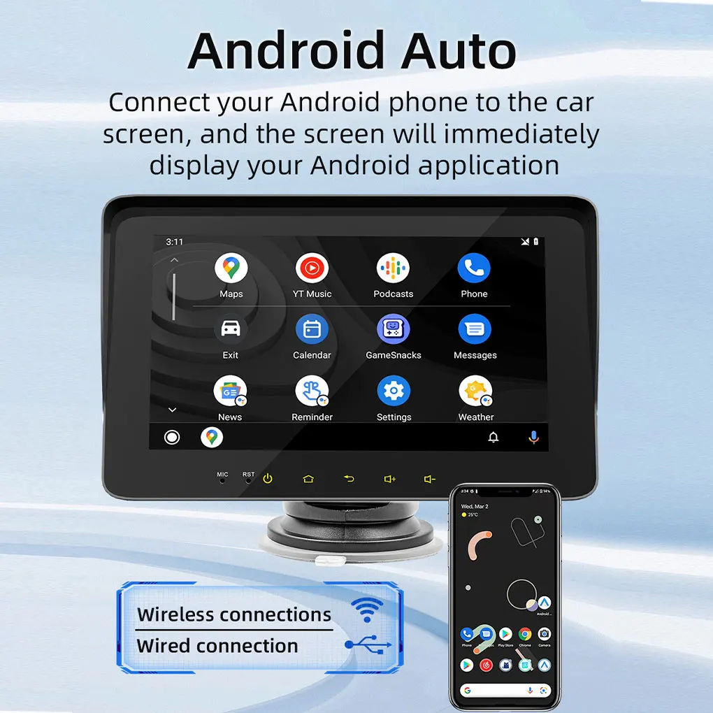 Touch Screen Car Navigation with Dash Camera Universal Portable MP5 Player Bluetooth-compatible Map Navigators Calling Car Radio