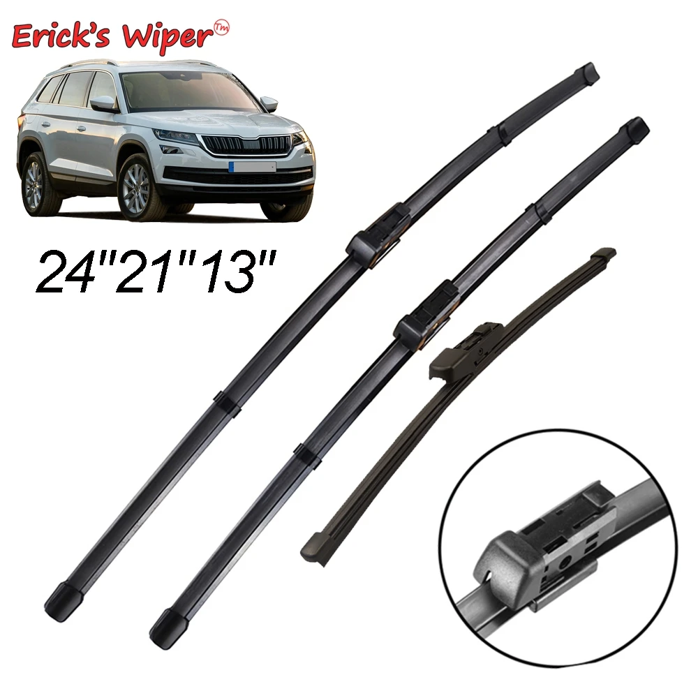 Erick's Wiper LHD Front & Rear Wiper Blades Set For Skoda Kodiaq 2016 - 2023 Windshield Windscreen Window Rain Brushes 24"21"13"