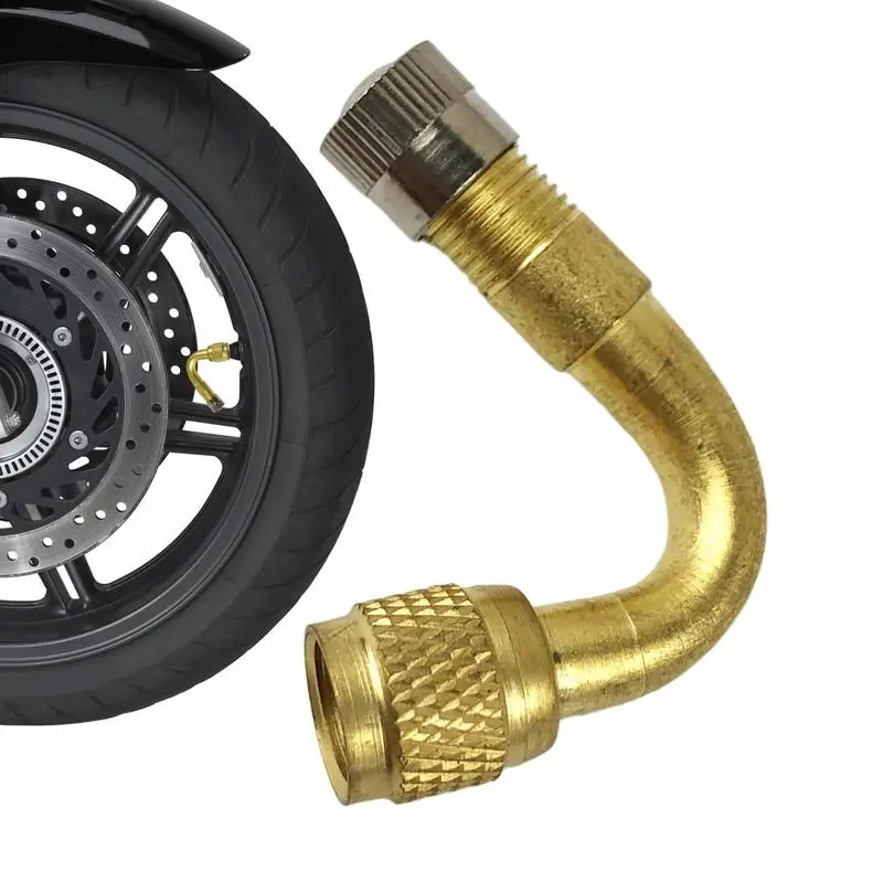 Car Wheel Valve Adapter Extender Motorcycle Air Inflation Adapter With 90-Degree Bend Tyre Valve Stems Extension Tool