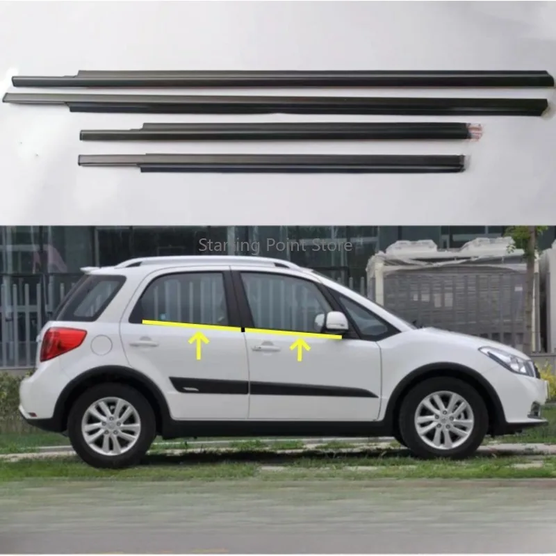 4pc Suitable for Suzuki sx4 Tianyu hatchback glass bar window outer watertight rubber strip outer watertight seal Hatchback