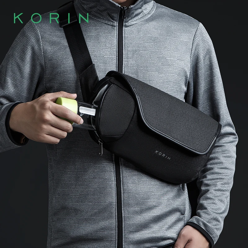 KORIN Multifunction Crossbody Bag Cut-resistant Waterproof Running Sports Waist Bags Messenger Chest Bag Dropshipping Wholesale