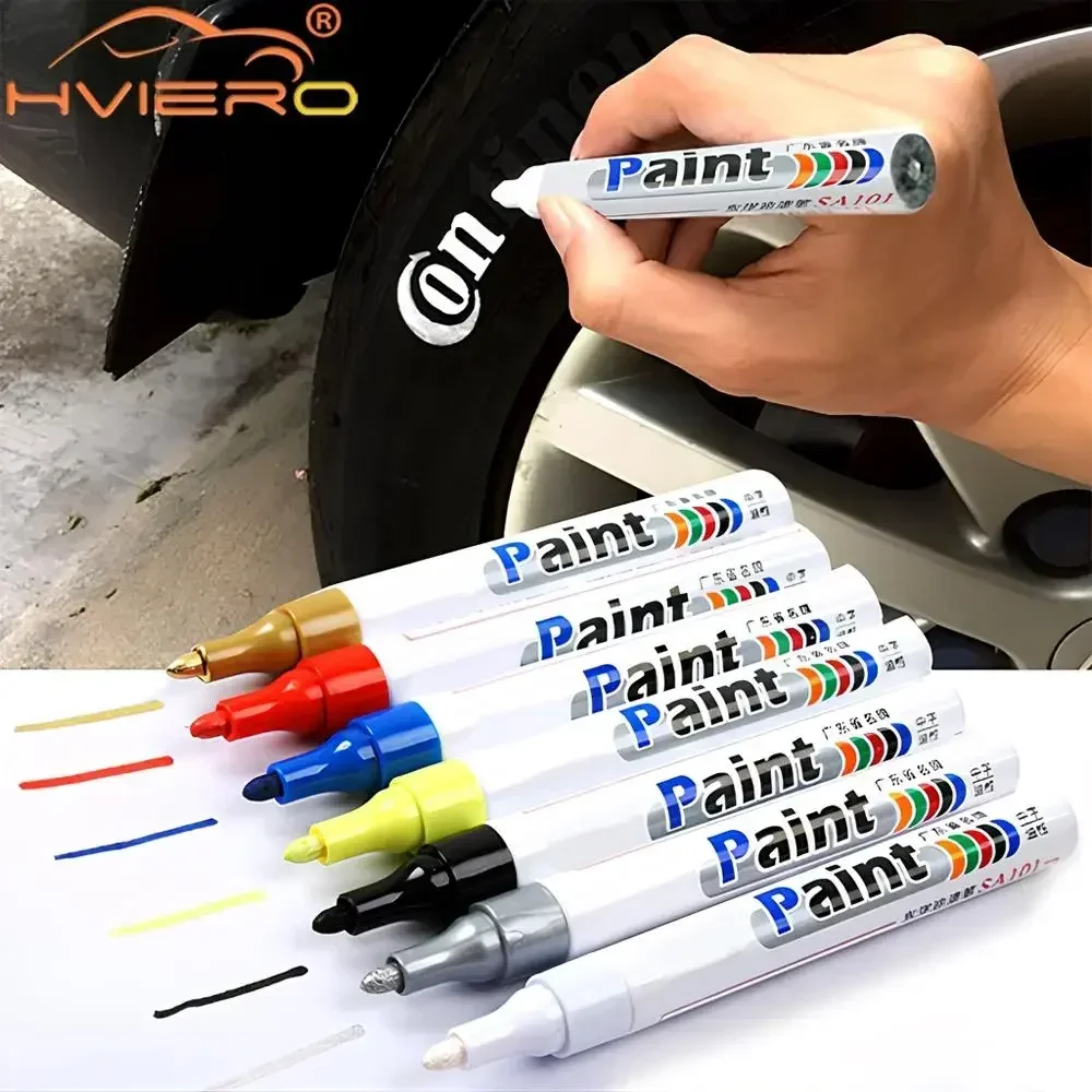 1X Colour Waterproof Cars Wheel Tire Oily Mark Pen Auto Rubber Tyre Paint Care Cleaner Shampoo Polishes Painting Universal Pens
