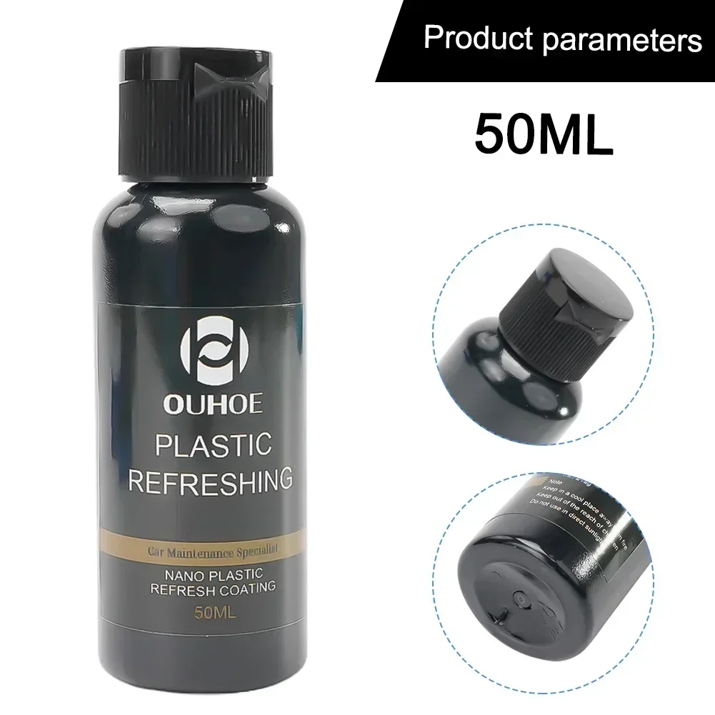 1set 30/50ML Renovation For Plastic Parts Refurbish Agent Car Exterior Restorer Clean Restore New Look For Kitchen Bathroom