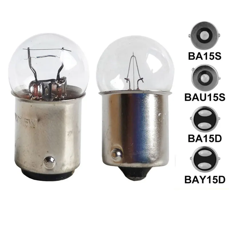 4/10pcs G18 Car Bulb Door Lights 10W 12V 1156 BA15S BA15D 1157 Clear Recar Cxternal Lights Side Turn Signals Auto Halogen Lamp