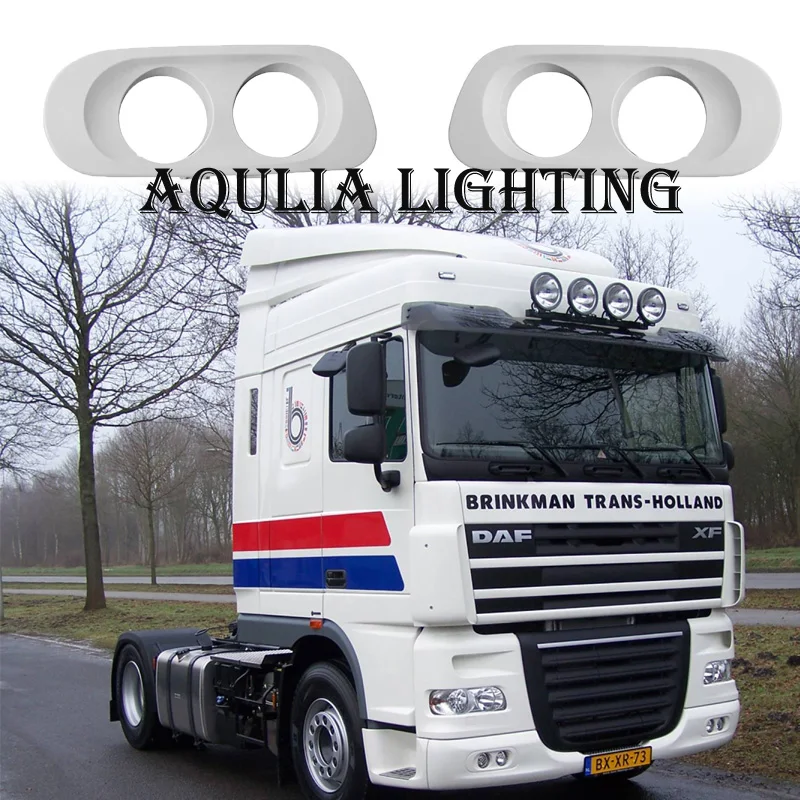 2 PCS FOG LAMP COVER FITS FOR DAF XF 105 Truck Bezel Light Surround Part 1649364/1683722 1649363/1683721