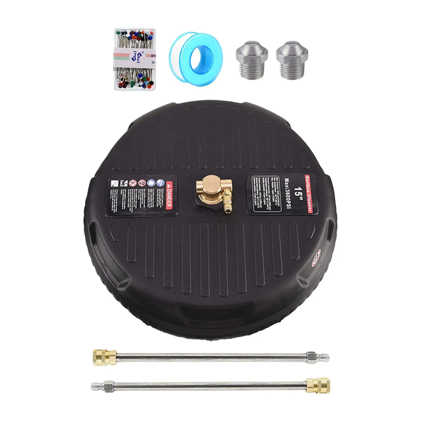 High Pressure Washer Flat Surface Cleaner, Scrubber Accessory, 3600 PSI Max