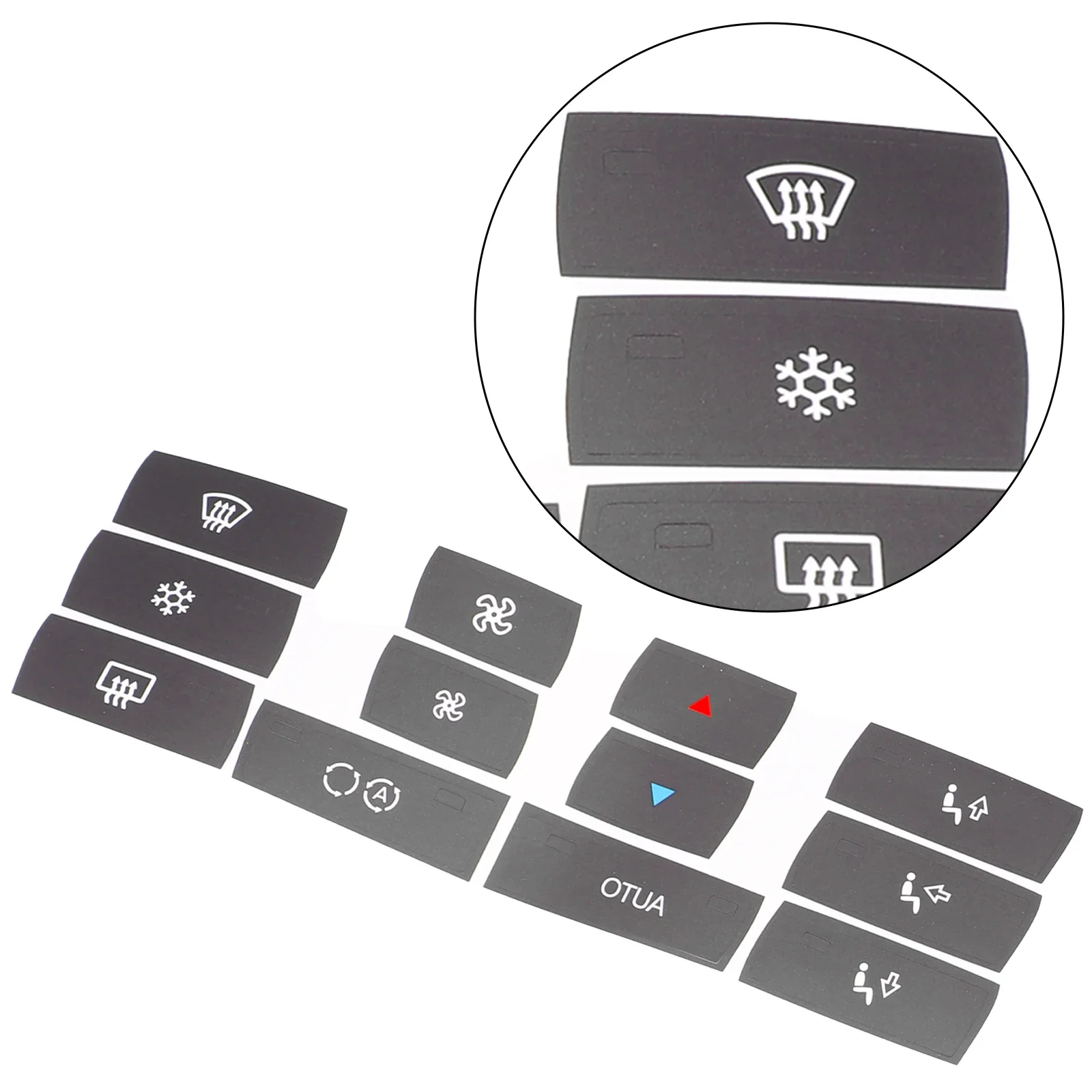 Customize Your For BMW X3 E83 0310 Climate Control with Button Knob Overlay Stickers Prevent Light Penetration