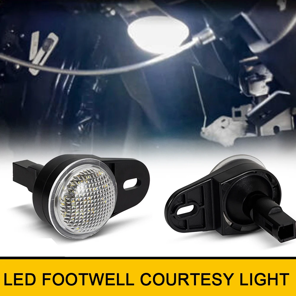 2x White Led Under Dashboard Footwell Courtesy Lights For Dodge Nitro Durango Dodge Ram 1500 Classic 2500 3500 Auto Accessory