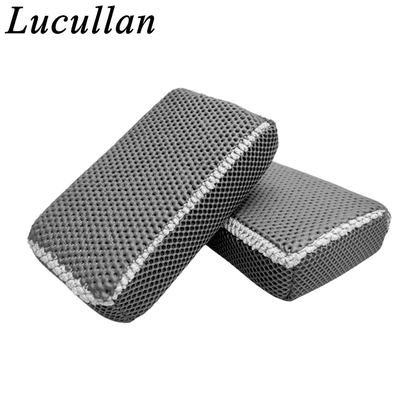 Lucullan Dual Sided Design Clay Scrubber Clay Bar Alternative Sponge For Scrubbing Clay Work&Deep Clean Glass