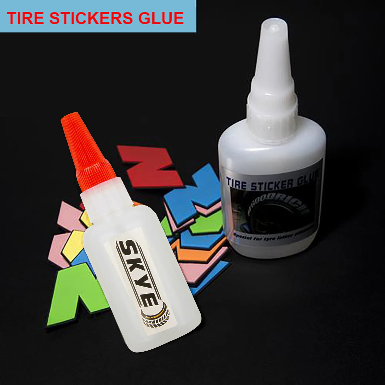 40ml Tire 3D Letter Stickers Special Glue Cars Wheels Instant Adhesive Rubber Seal Edge Protection Repair Tools Sealant Car Seal