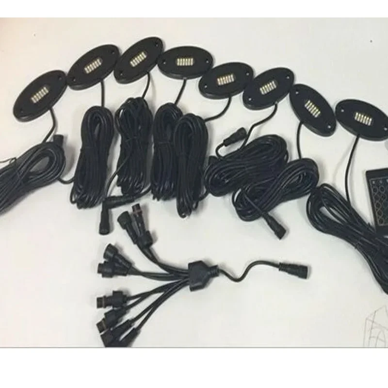 4,6,8,12 Pods LED waterproof rock light RGB  RGBW multicolor APP blue-tooth control music flashing car underbody  led lights