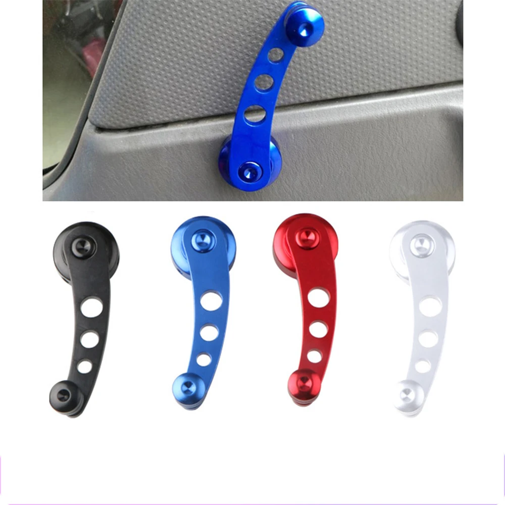 2 Pcs Universal Aluminum WINDOW/WINDER/DOOR Crank Handle For Car Truck Pickup Door Lever Handle Replacement Winder Riser Kit