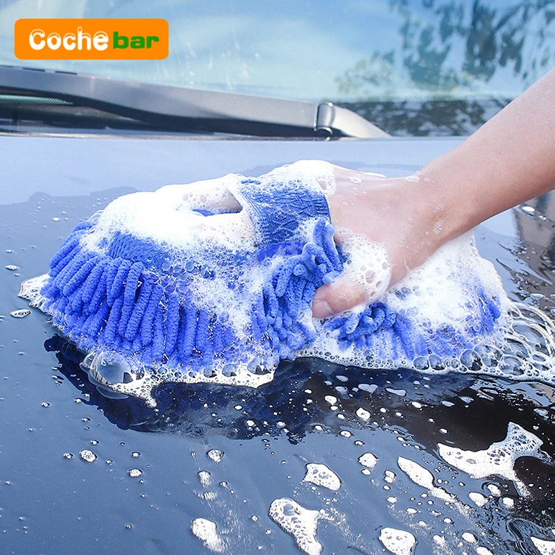 Microfiber Car Wash Sponge Cleaning Tools Car Detailing Care Brushes Chenille Washing Towel Car Acessories Auto Clean Gloves