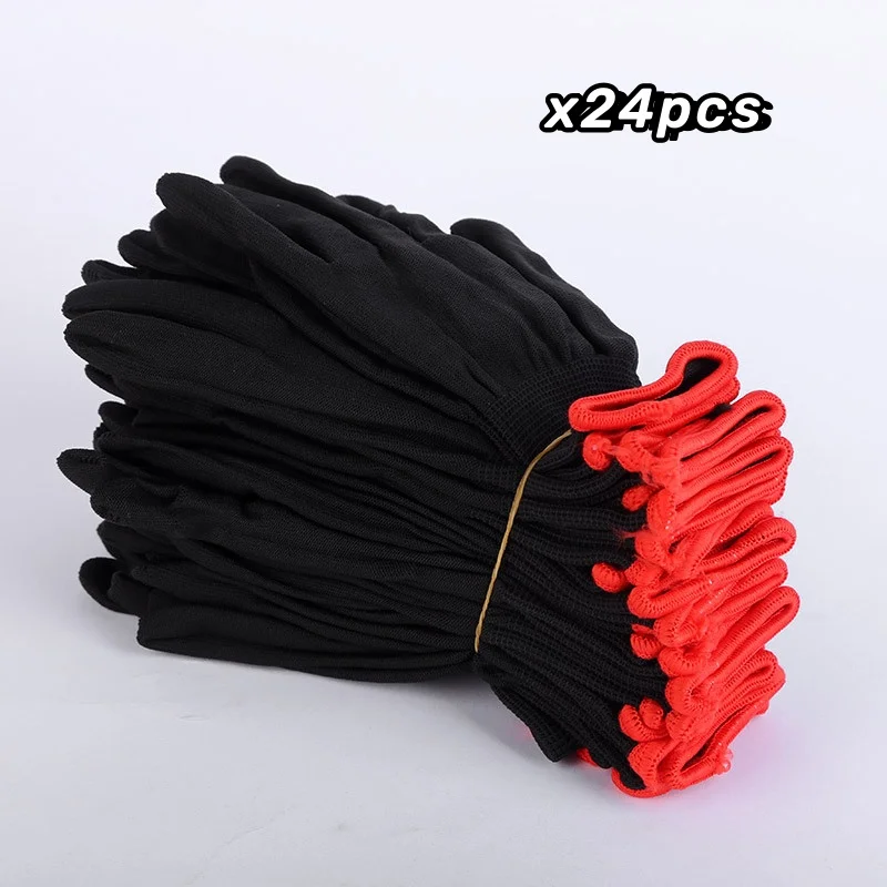 12Pairs Vinyl Wrap Gloves Nylon Anti-Static Window Tinting Film Application Protect Tool Car Wrapping Tint Work Gloves