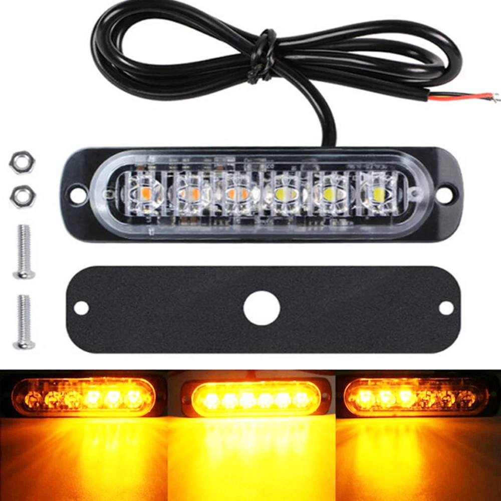 12/24V Led Flashing light warning beacon lamp LED Trailer lights truck van motorcycle Strobe signal lamp ultrathin beacon light