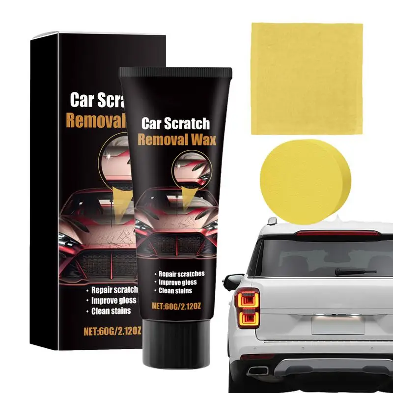 Car Scratch Removal Wax Professional Car Scratch Remover Polishing Wax Rubbing Compound Car Care Kit Towel & Sponge Included
