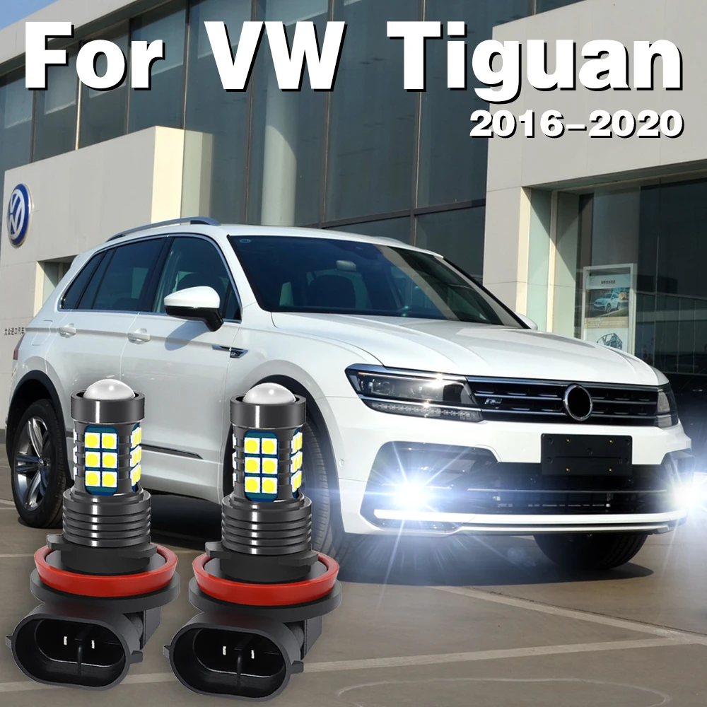 LED Front Fog Lamp Car Light Bulb For Volkswagen VW Tiguan 2 MK2 2016 2017 2018 2019 2020 Accessories