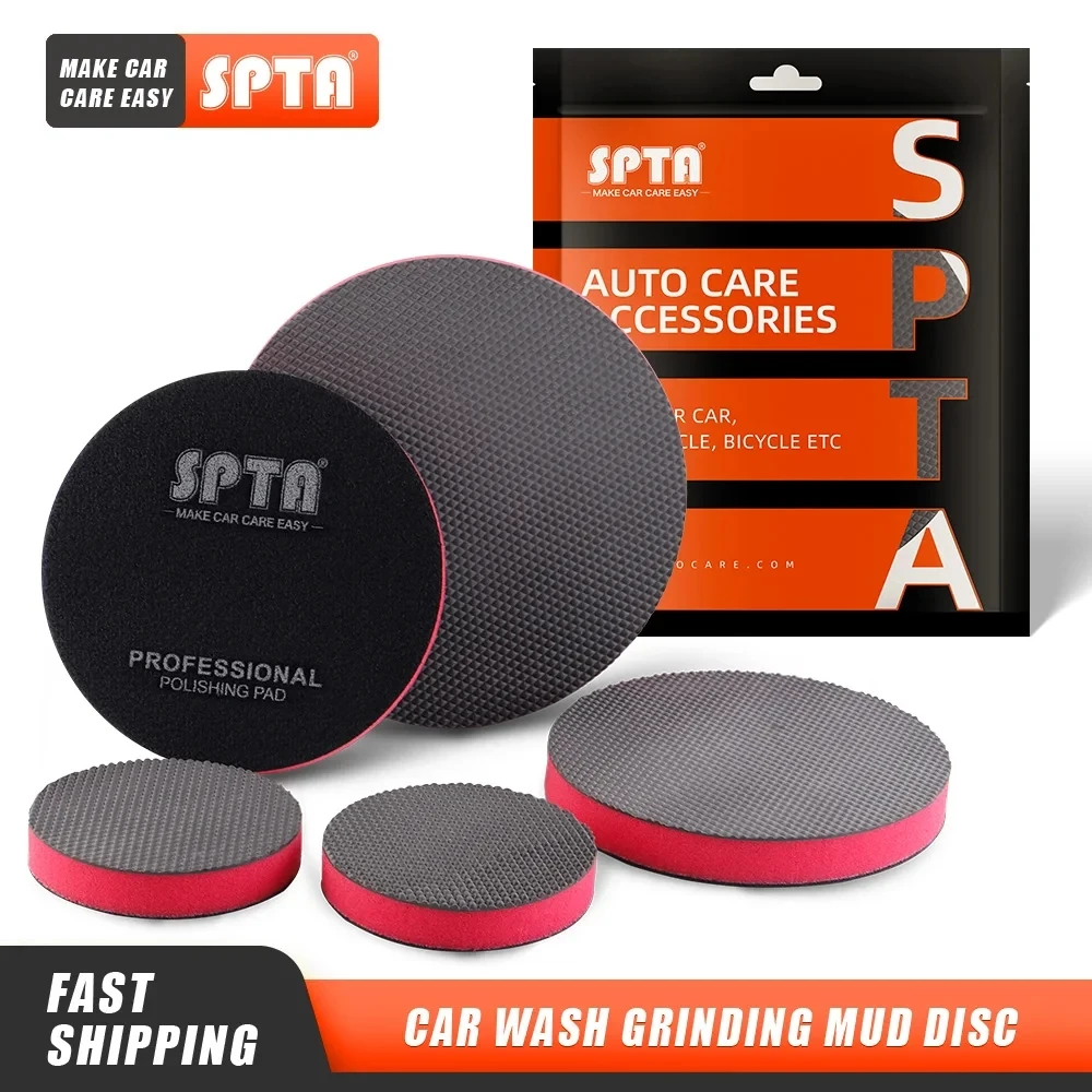 SPTA 3/5/6 inch Clay Disc Bar Wipe Foam Pad For Car Wash Polishing Detailing Novel Tool Detailing Kit