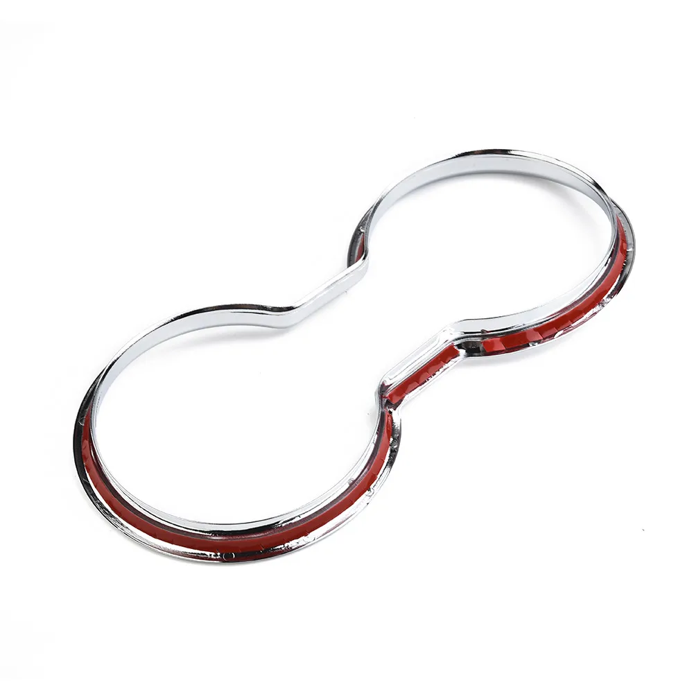 Custom Fit Cup Holder Cover Trim for Jeep JK Wrangler 20112017 Enhance Your Interior\'s Appearance with Silver Trim