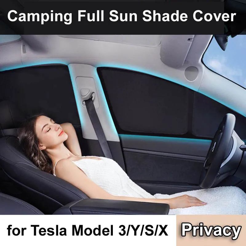 For Tesla Model Y 3 2024 X S Sun Shade Front Rear Side Window Sunshade Windshield Sun Visor Outdoor Camping interior Accessories