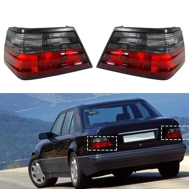Auto Rear Tail Light Euro Smoke Tail Brake Lamp For Mercedes Benz W124 E Class 1986-1995 Car Signal Lighting Light Pair