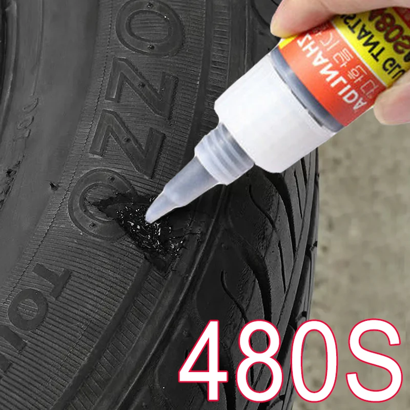 480S Tire Repair Instant Glue Rubber Adhesives Black Glue Fast Caulk Repair Seal Tyre Sealant Bike Car Motorcycle Repair Tools