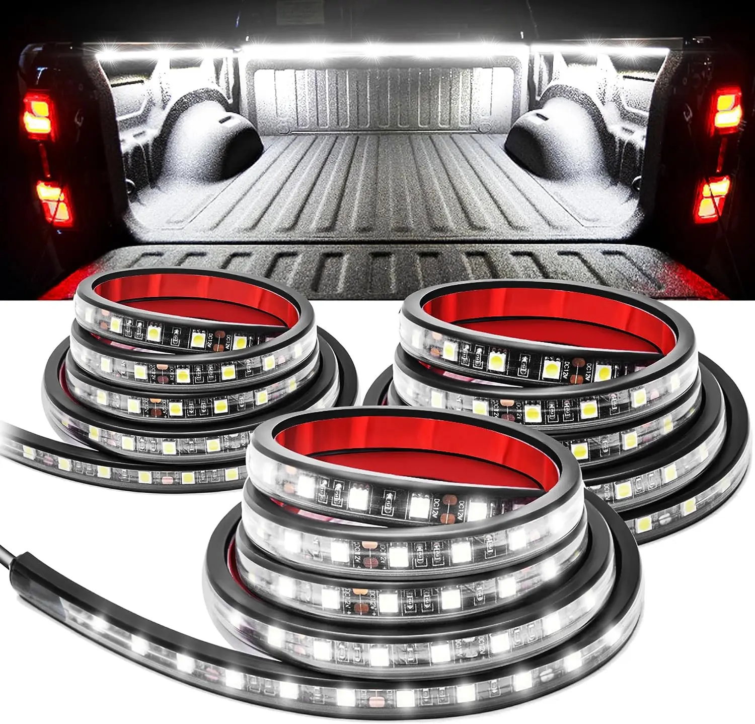 NLpearl LED Car Lights Strip Truck Cargo Running Light Lamp Flexible Rear Tail Running Reverse For GMC Sierra Car Accessories