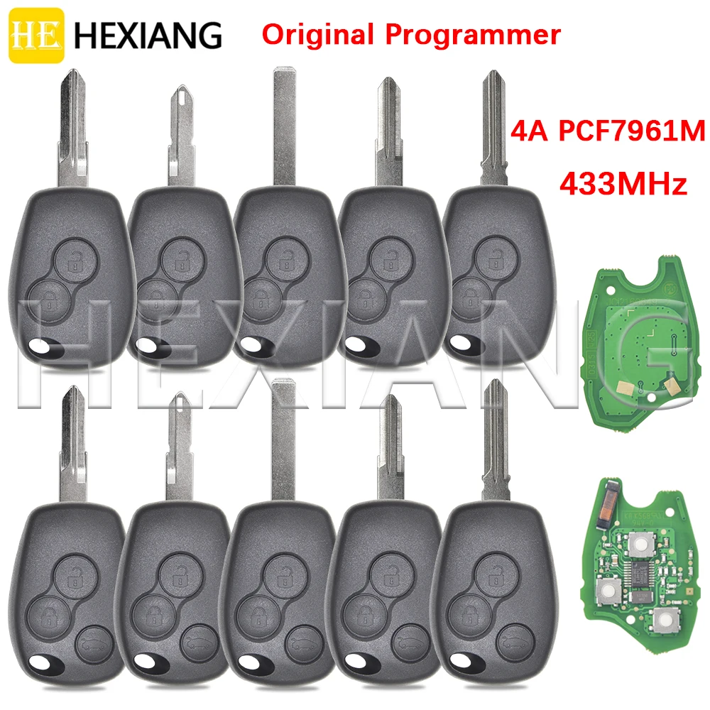 HE 4A PCF7961M Chip 433MHz Origianl Programmer Car Remote Key For Renault Dacia Clio Kangoo Master Modus Logan Twingo