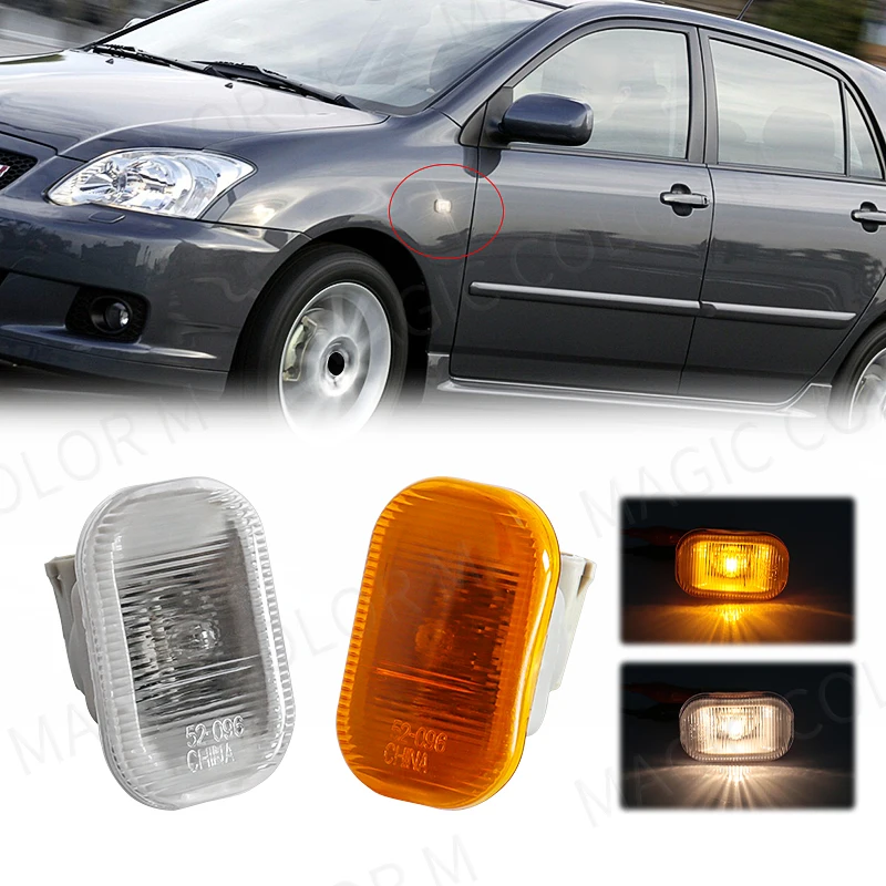 Car Front Bumper Side Marker Turn Signal Lamp For TOYOTA Corolla 2004 2005 2006 Vios Axp4 Scp4 2002 2003 2004 2005 2006 12V