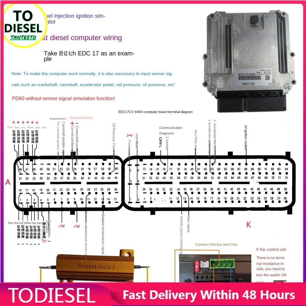 AM-PD60 Simulator for Automotive Computer Maintenance and Inspection for The Ignition Coil of Gasoline and Diesel Fuel Injectors