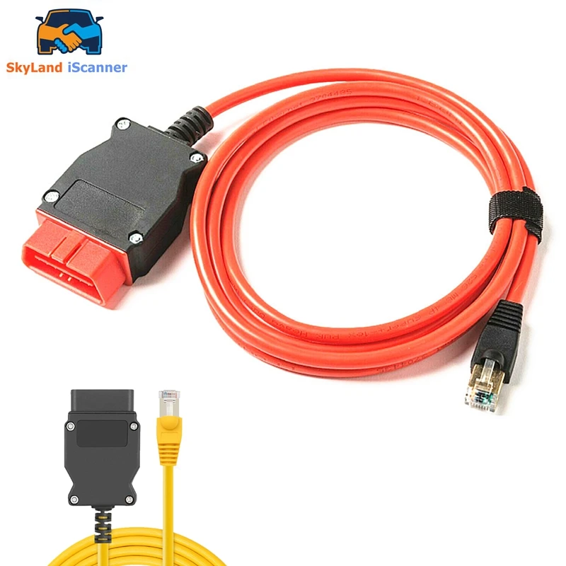 For BMW ENET Coding Cable ENET Ethernet to OBD2 Diagnostic Interface Cable ENET ICOM Coding F-Series For BMW Enet Connector