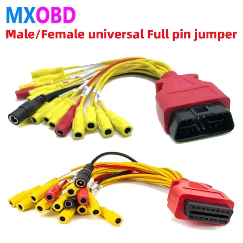 Original Universal Jumper Male Female OBDII 16pin Connector for Fcar OBD-II OBD2 Adpater Car Scanner Full Core
