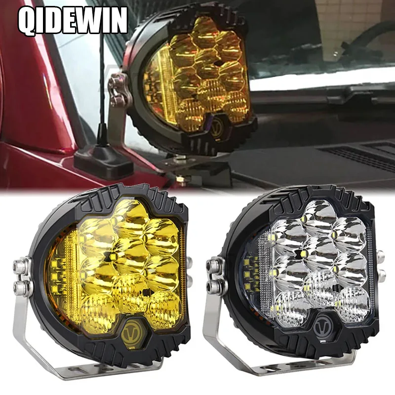 7'' 80W 8000LM With DRL High Power Side Shoot Combo Beam Round Led Driving Light Work light Car SUV Truck Fog Lamp