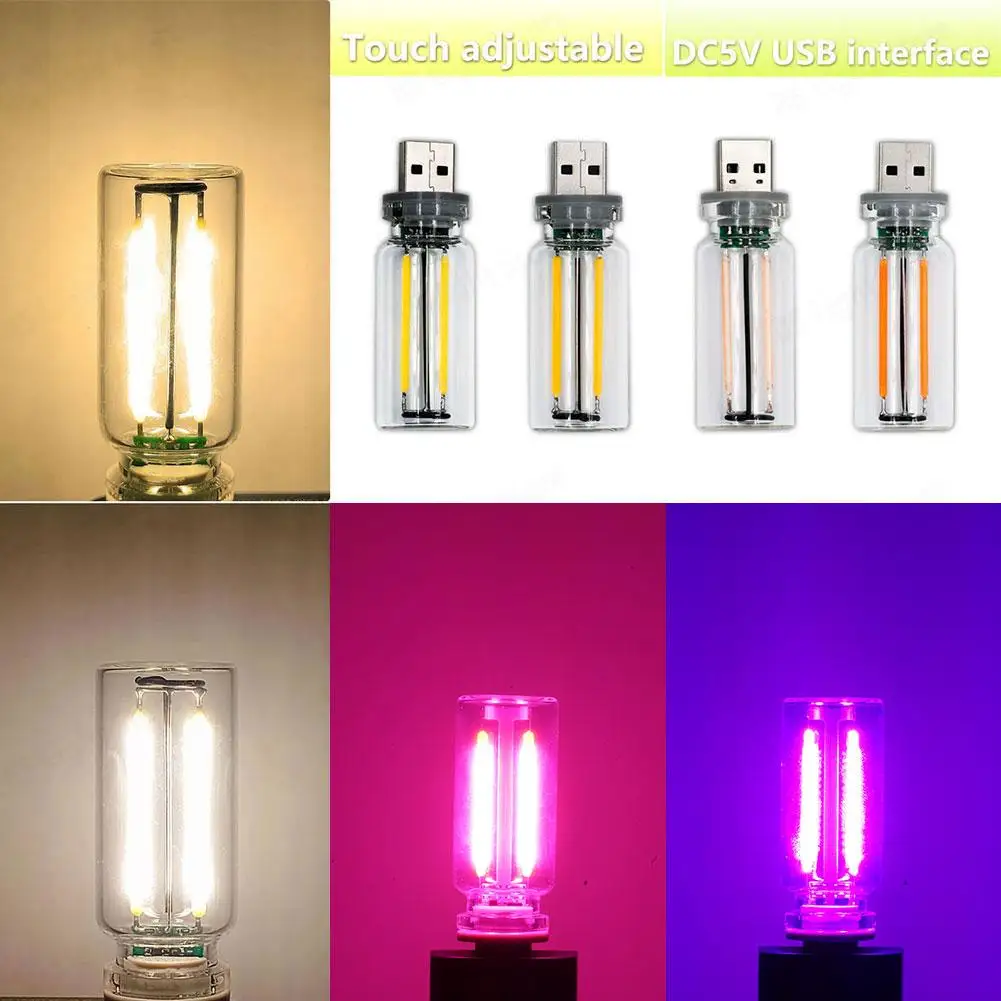 Upgrade USB LED Car Interior Atmosphere Lamp Touch Adjustable Decor Night Light Portable Auto Ambient Lighting Kit