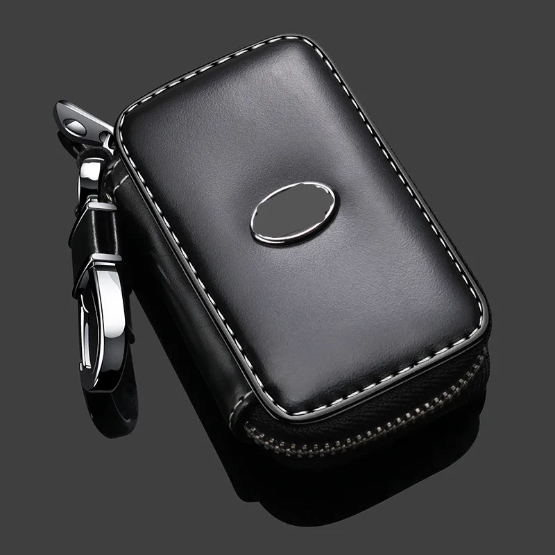 Universal Genuine Leather Car Key Cover Case Wallet Bag Keychain For Opel Benz BMW Audi Toyota Honda Hyundai Cadillac Lexus Kia