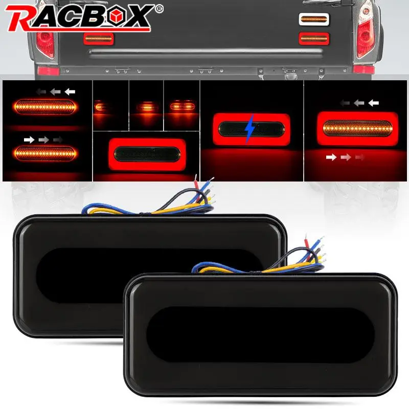 68led 3 in 1 Tail Brake Turn Signal Light Flowing Side Light DRL Dynamic Stop Warning Lamp For Car Truck Trailer Bus RV 12V 24V