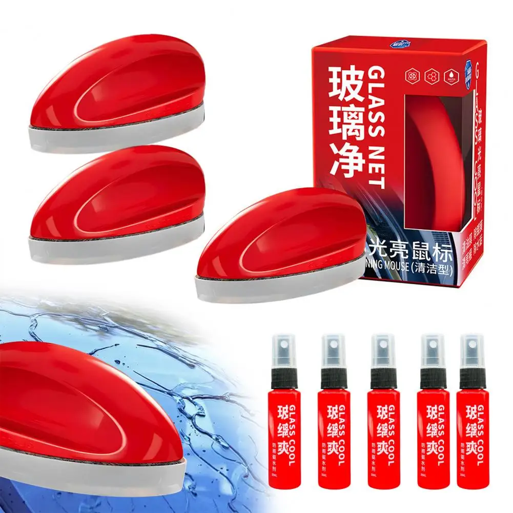 Car Windshield Cleaner Oil Film Remover Streak-Free Finish Windshield Cleaner Auto Interior Exterior Glass Wiper Cleaning Kit