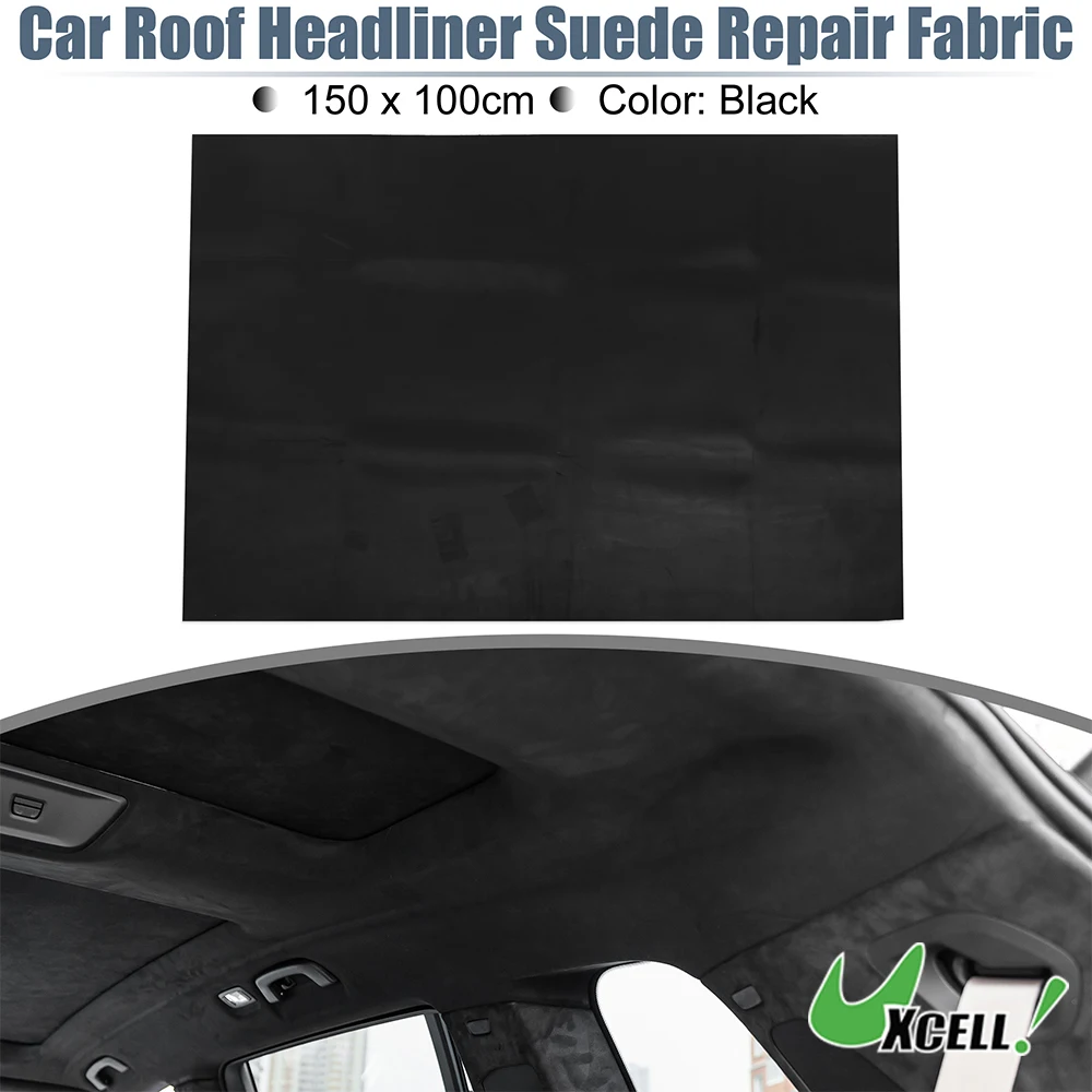 UXCELL Suede Headliner Fabric 150x100cm Foam Backed for Car Interior Trim Protect Aging Broken Faded DIY Repair Replacement