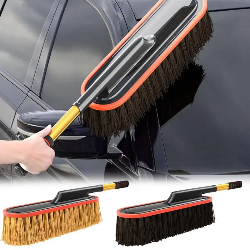Car Duster Exterior Extendable Handle, Scratch Remover Car Brushes Remove Dust Exterior Interior of for Cars Trucks Dropshipping