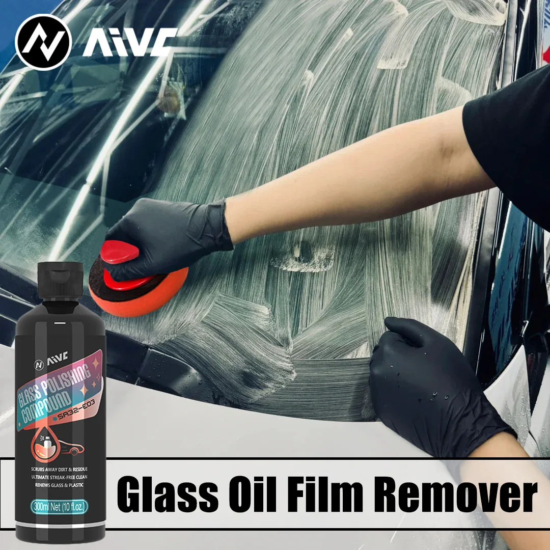 Car Glass Oil Film Cleaner Remover Glass Polishing Compound Windshield Polisher Stain Removal Shiny Car Stuff Auto Detailing
