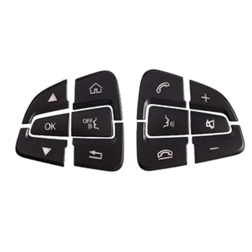 Personalize Your For Benz C W205 2015 18 Steering Wheel with 12pcs Black ABS Button Cover Sticker High Quality