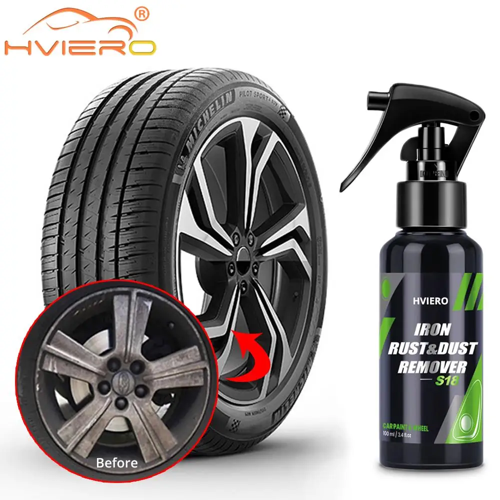 HVIERO S18 50ML/100ML/300ML Protect Wheels Brakes Discs From Irons Dust Rim Cleaning Autos Detail Chemical Car Care Remove Rust
