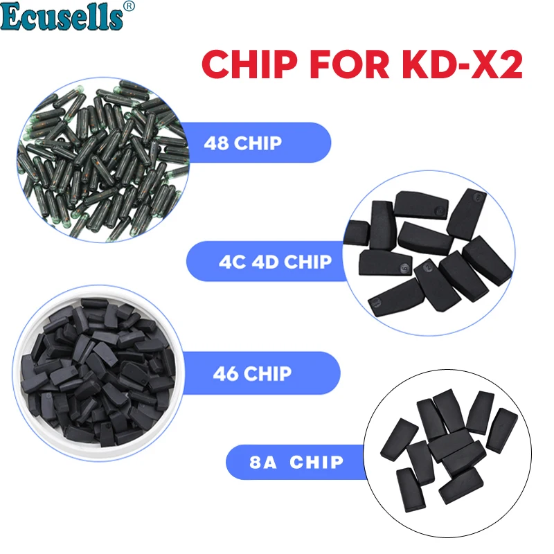 10pcs/lot High Quality KD 4C 4D 46 and 48 Copy Clone Chip Transponder Special for KEYDIY KD-X2 KD X2 Key Programmer Cloner