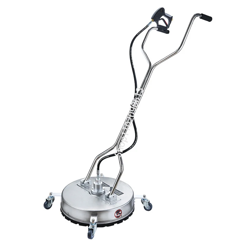 20" Pressure Washer Surface Cleaner with 4 Wheels,Dual Handle,Stainless Steel Housing, 1 Hose Adapters and 2 Replacement Nozzles