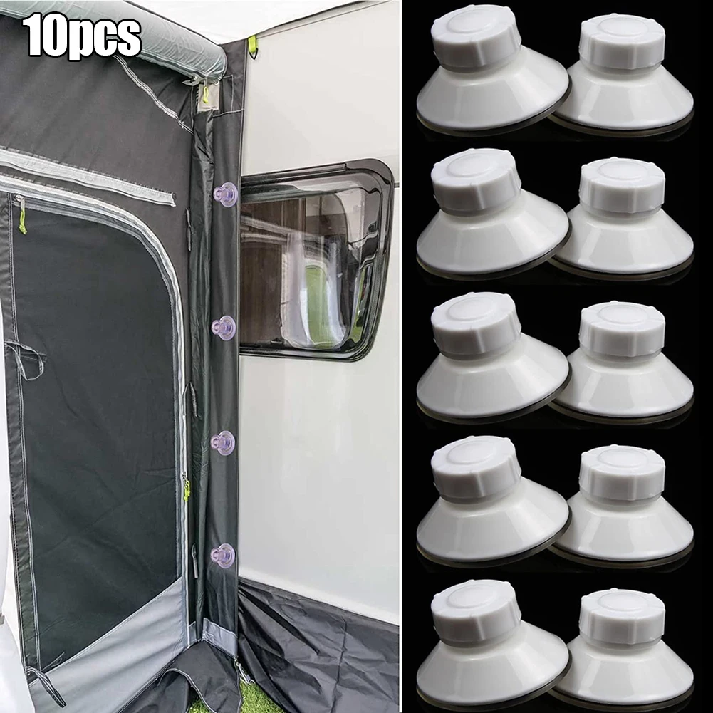 10pcs Camper Suction Cup Anchor Securing Hook High-Grip Awning Suction Cup Fixing Pads Caravan Motorhome Organiser Holders